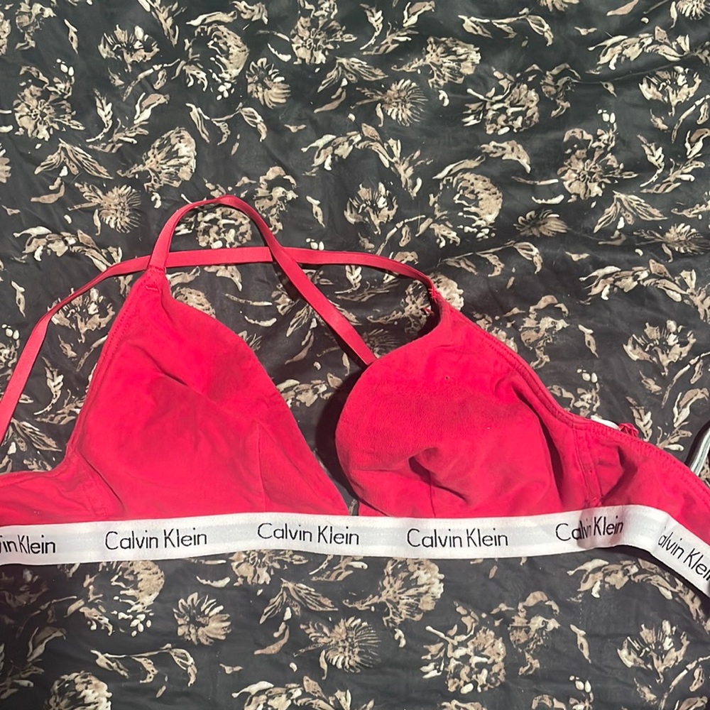Red Calvin Klein Bra